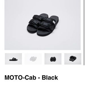 Suicoke Moto Cab Slides - Black - 6 Unisex